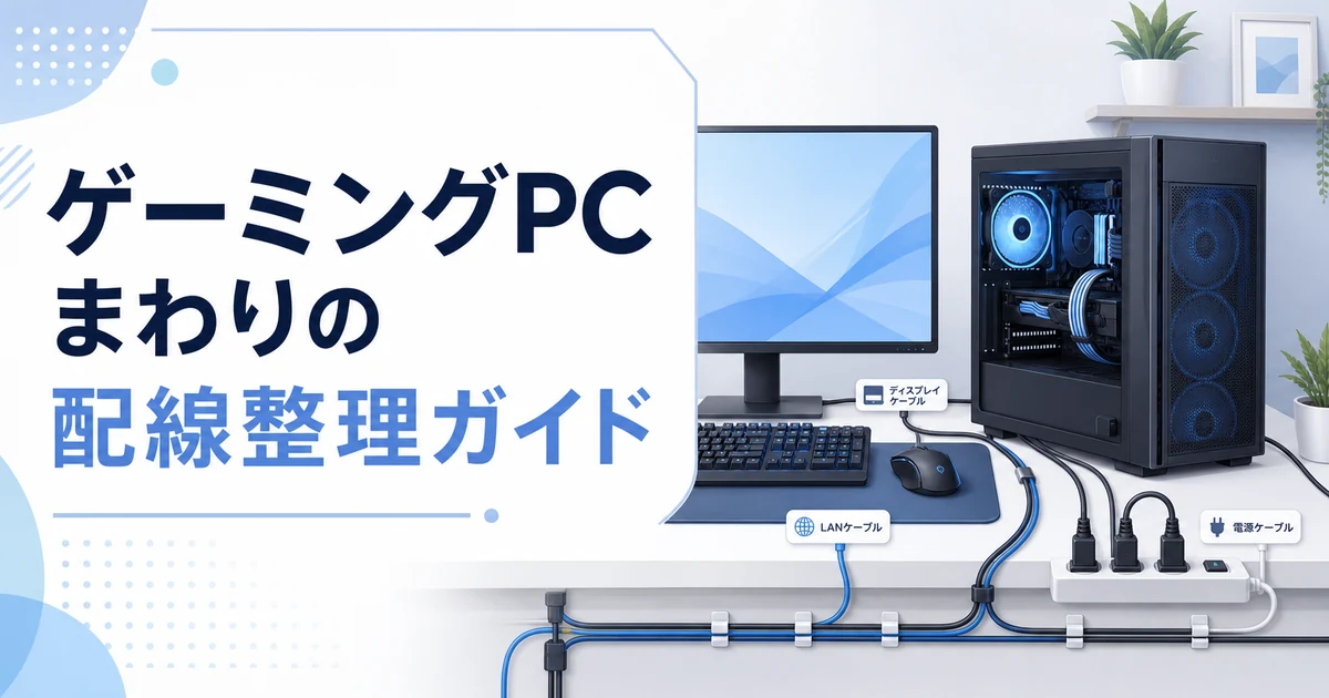 ゲーミングPCまわりの配線整理ガイド|ケーブルを安全にまとめる考え方