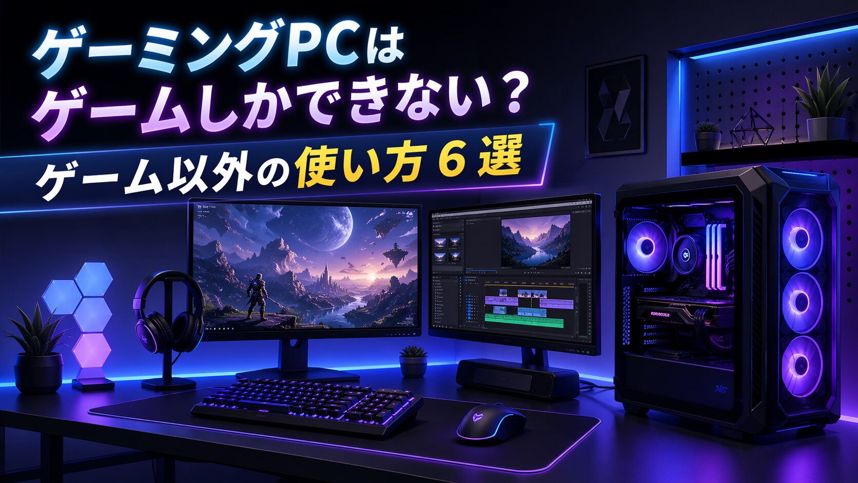ゲーミングPCはゲームしかできない？買ってから気づいた使い道6選