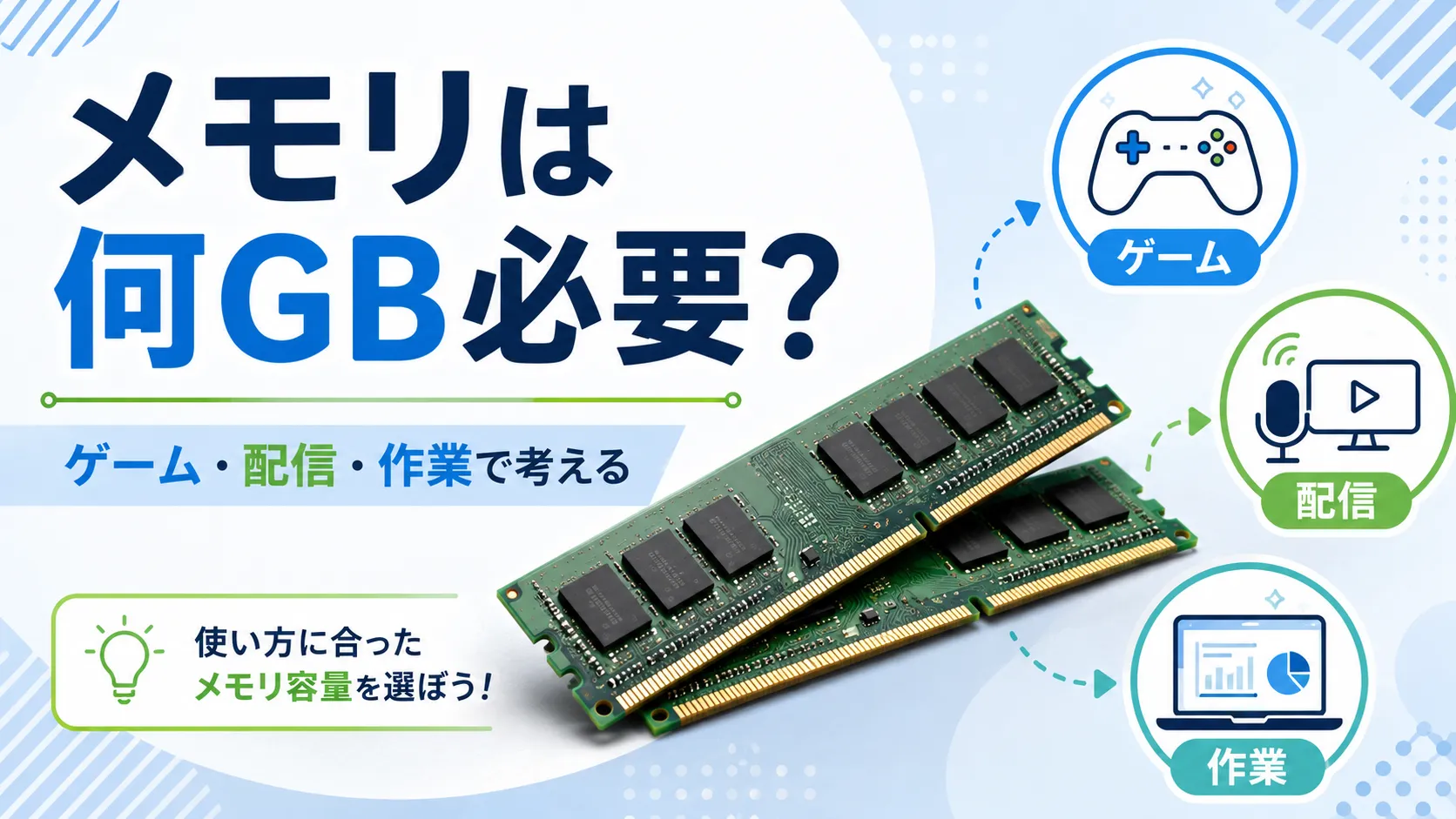 PCメモリの規格と構成はどう見る?DDR4・DDR5・枚数・増設可否の確認方法